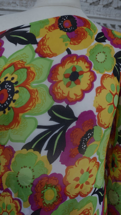 Really Colourful Vintage Woolly Chiffon Sari - New