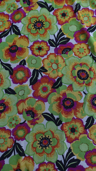 Really Colourful Vintage Woolly Chiffon Sari - New