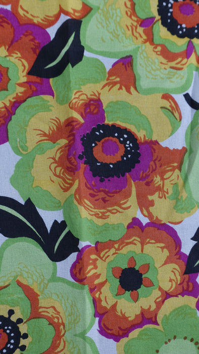 Really Colourful Vintage Woolly Chiffon Sari - New