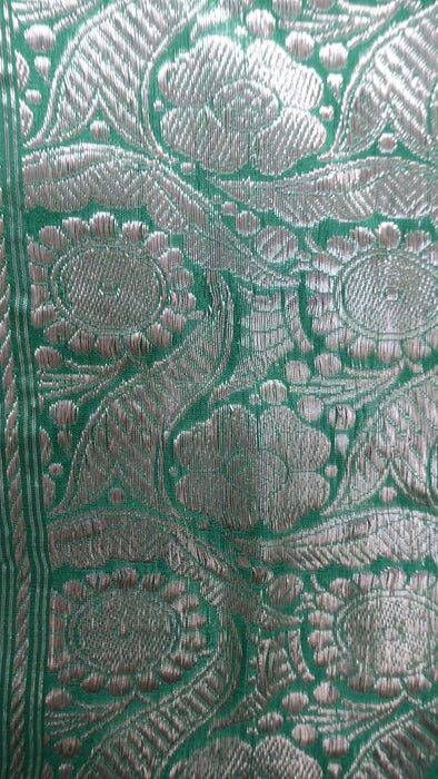 Jade Pure Silk Sari With Blouse Piece Sari- New