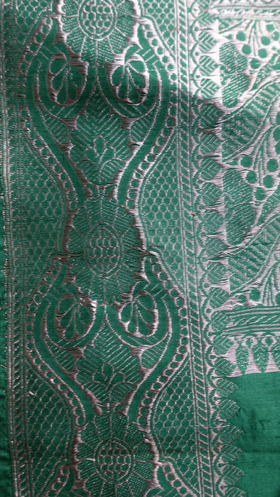Jade Pure Silk Sari With Blouse Piece Sari-New