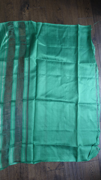 Jade Pure Silk Sari With Blouse Piece Sari-New