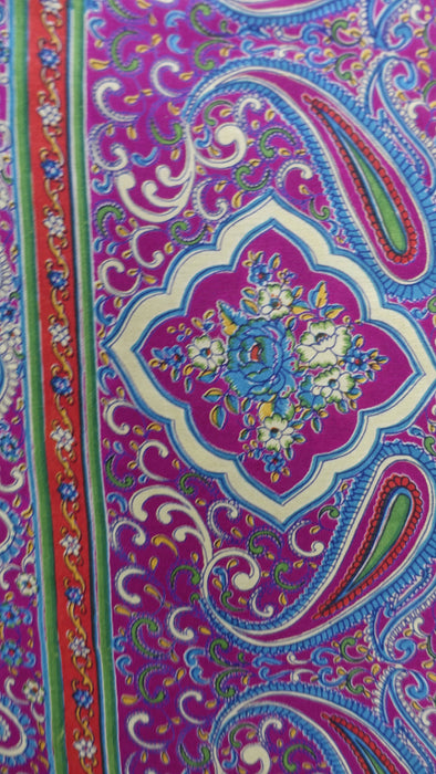 Bright Green And Pink Vintage Silk Sari - New
