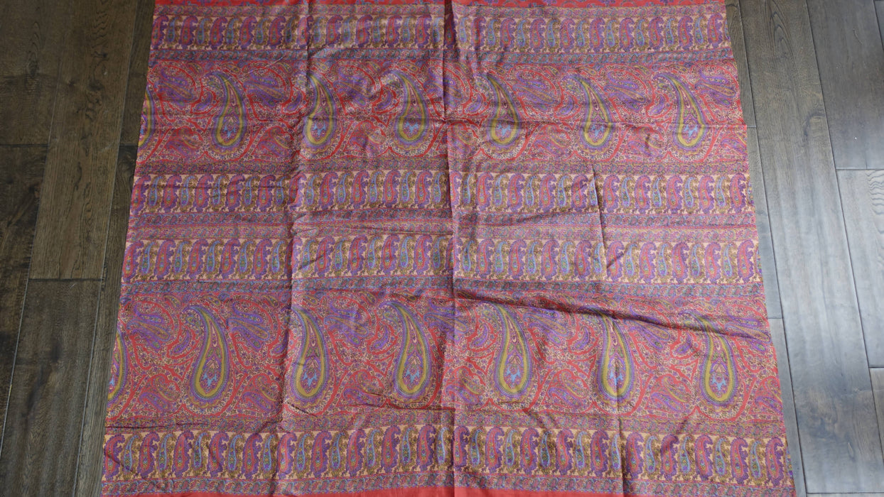 Burnt Orange Silky Crepe Sari - Preloved