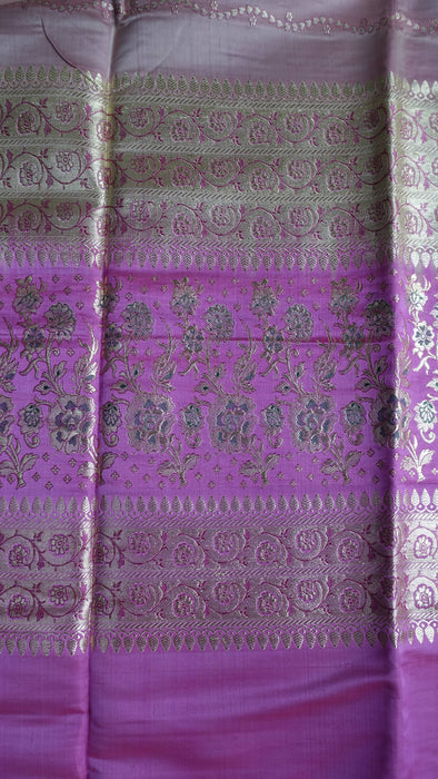 Pink Banarsi Brocade Vintage Sari - New
