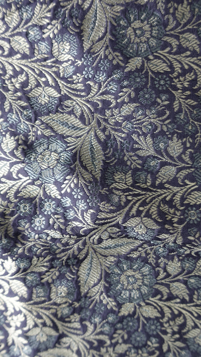 Sage Grey  Silk Sari With Net Backing - New
