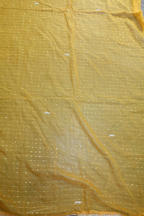 Ochre Vintage Silk Chiffon Dupatta - New