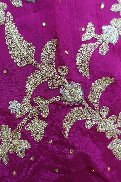 Vivid Purple Heavy Embellished Dupatta - New