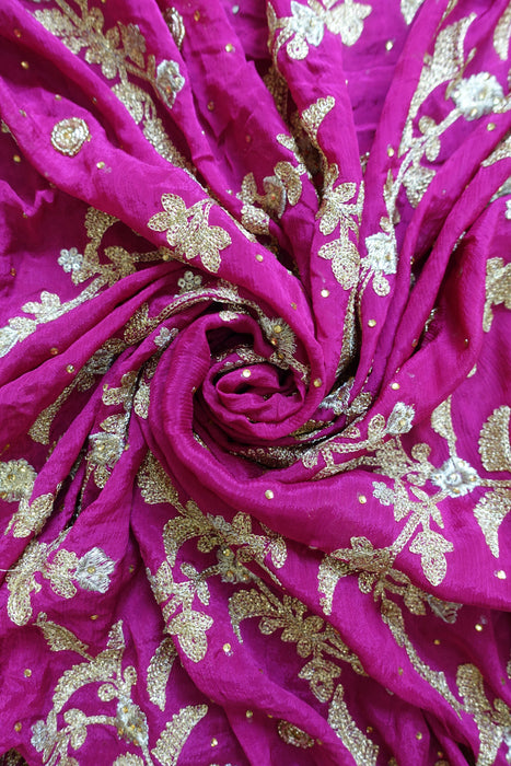 Vivid Purple Heavy Embellished Dupatta - New
