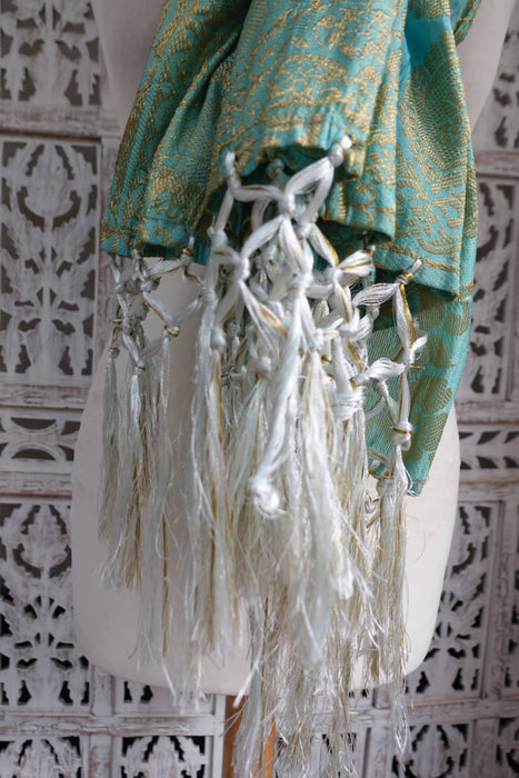 Sky Blue Banarsi Style Brocade - New