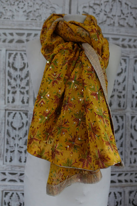 Ochre Phulkari Dupatta - New