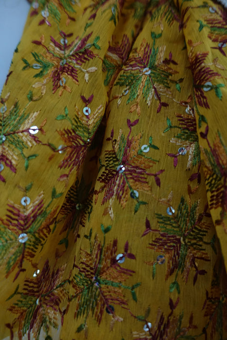 Ochre Phulkari Dupatta - New