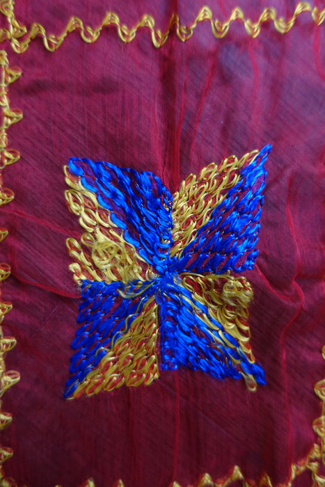 Red Phulkari Dupatta - New