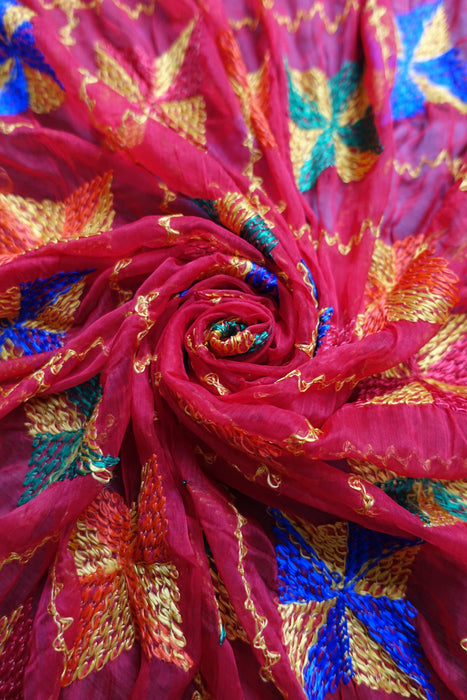 Red Phulkari Dupatta - New