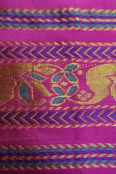 Pink Vintage Silk Blend Shawl - New