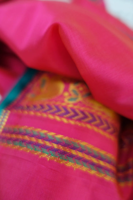 Pink Vintage Silk Blend Shawl - New