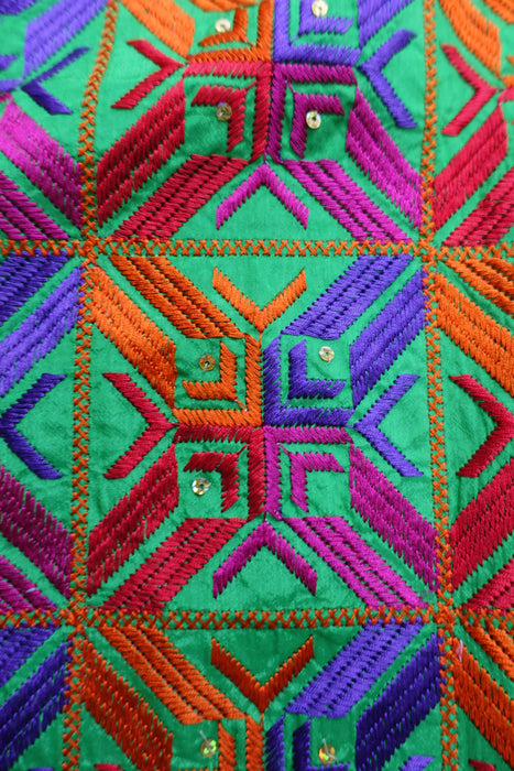 Narrow Phulkari Embroidered Shawl - New