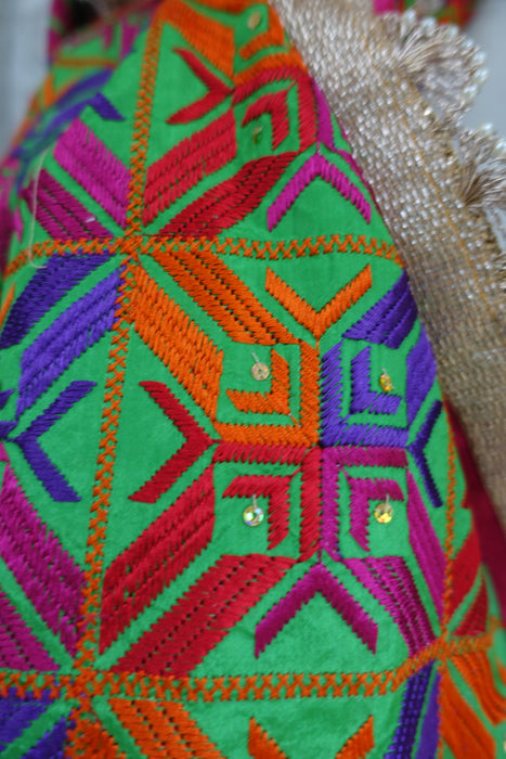 Narrow Phulkari Embroidered Shawl - New
