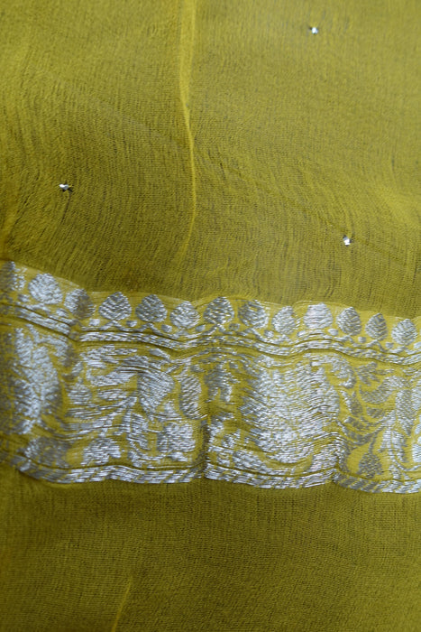 Yellow Chiffon Banarsi Dupatta - Preloved