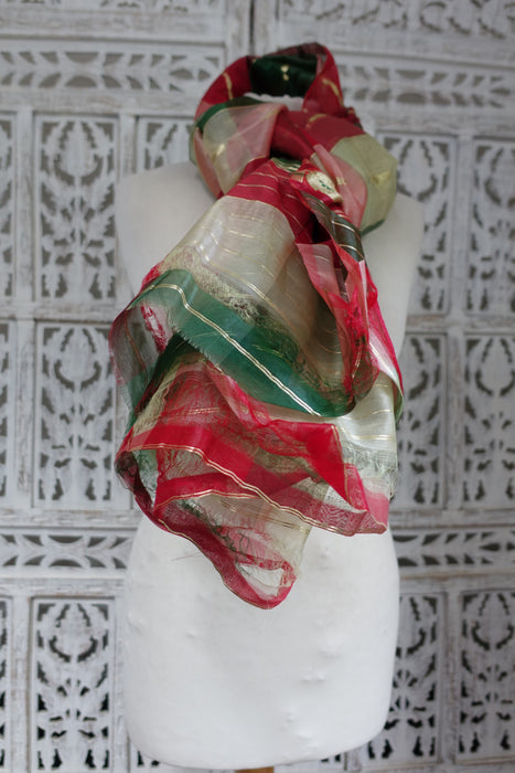 Colourful Silk Voile Vintage Dupatta - New