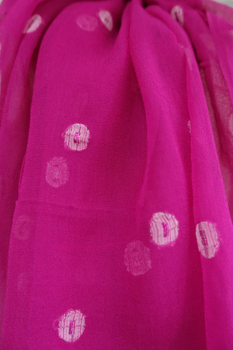 Vintage Pink Chiffon Dupatta - New