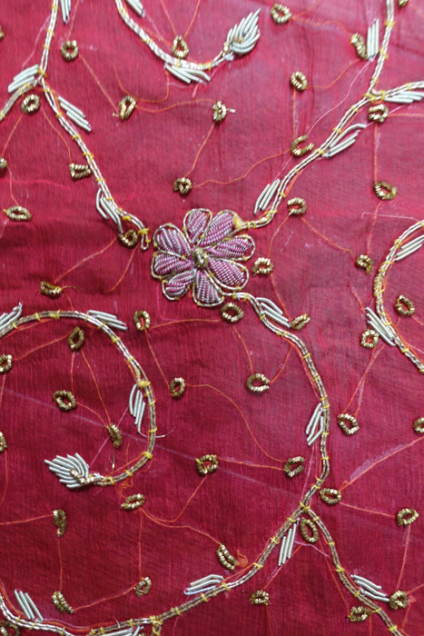 Traditional Red Vintage Wedding Dupatta - New
