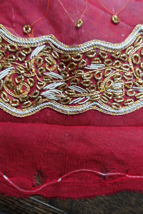Traditional Red Vintage Wedding Dupatta - New