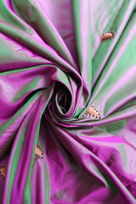 2 Tone Pure Silk Vintage Dupatta - New