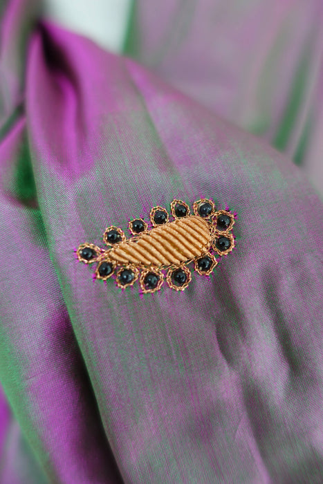 2 Tone Pure Silk Vintage Dupatta - New