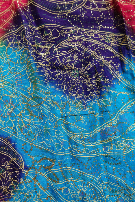 Multicoloured Vintage Glitter Printed Dupatta - New
