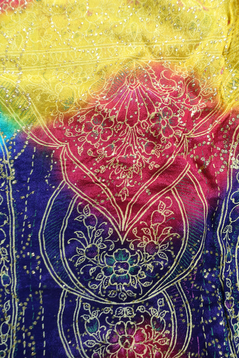 Multicoloured Vintage Glitter Printed Dupatta - New