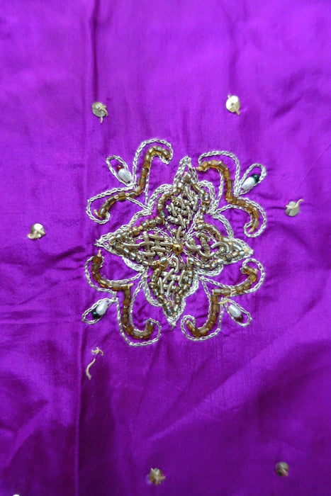 Purple Vintage Silk Dupatta - Preloved
