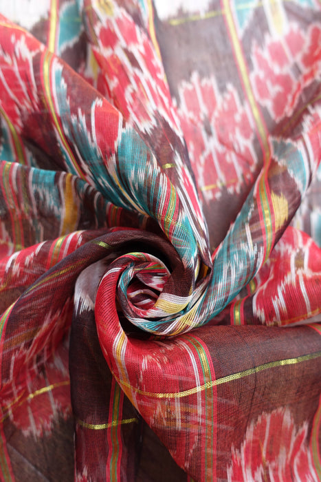 Ikat Cotton Thin Dupatta - New