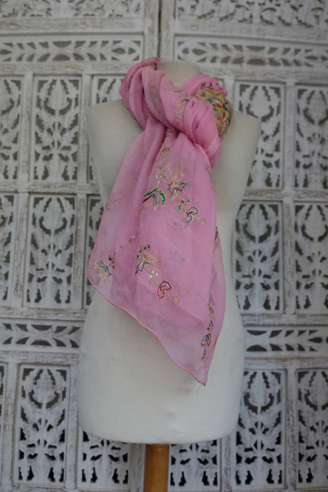 Pale Pink Vintage Dupatta - Preloved