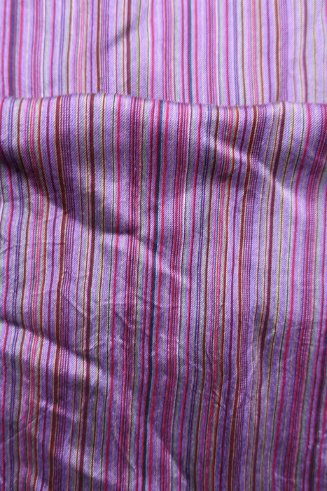 Purple Stripe Cotton Tasselled Dupatta - New