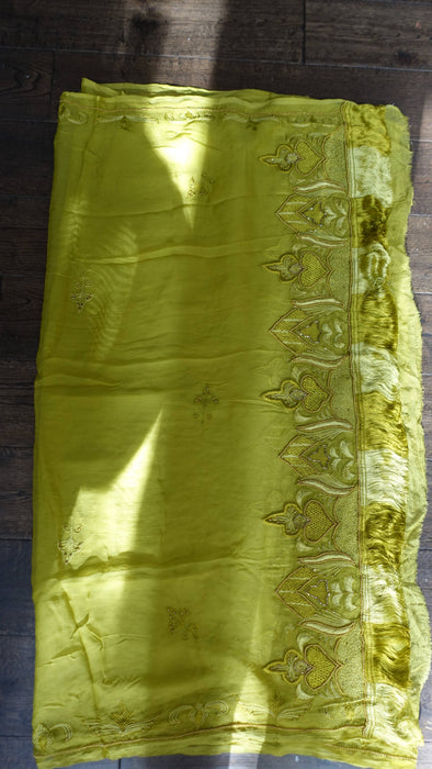 Ochre Vintage Silk Chiffon Dupatta - New