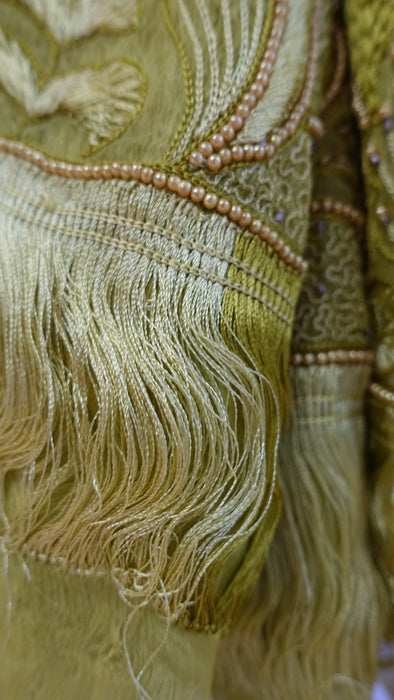Ochre Vintage Silk Chiffon Dupatta - New