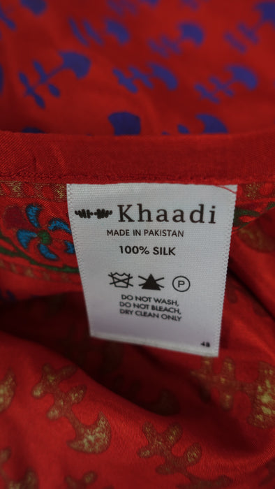 Rusty Red Khaadi Silk With Tassels - New