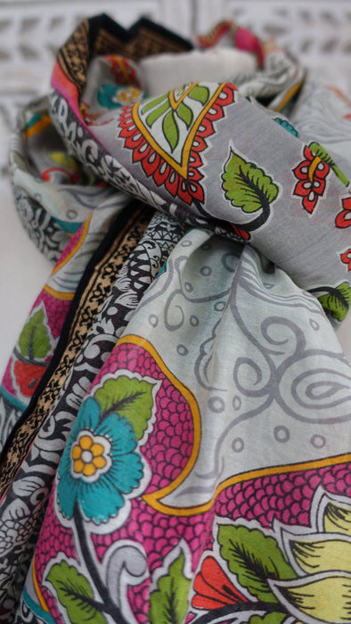 Printed Cotton Silk Dupatta - New