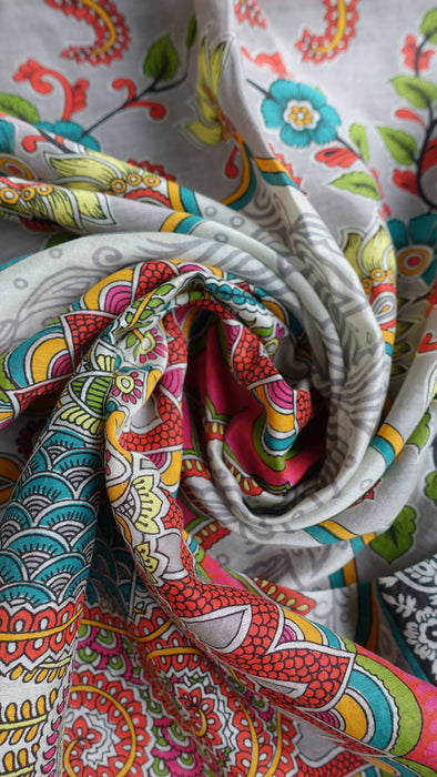 Printed Cotton Silk Dupatta - New