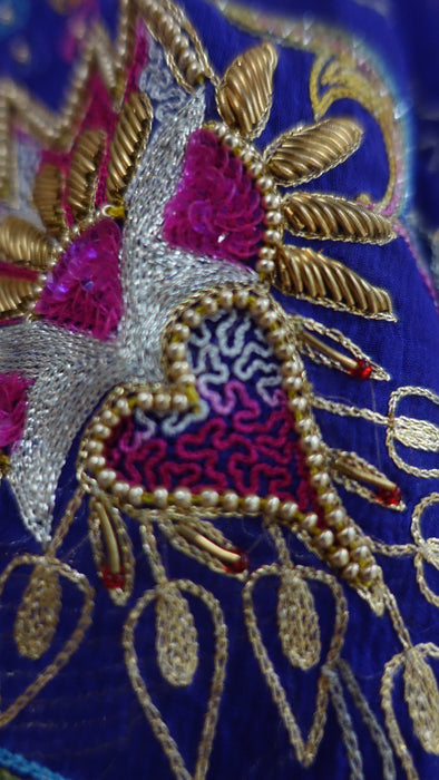Purple Vintage Silk Chiffon Dupatta - New