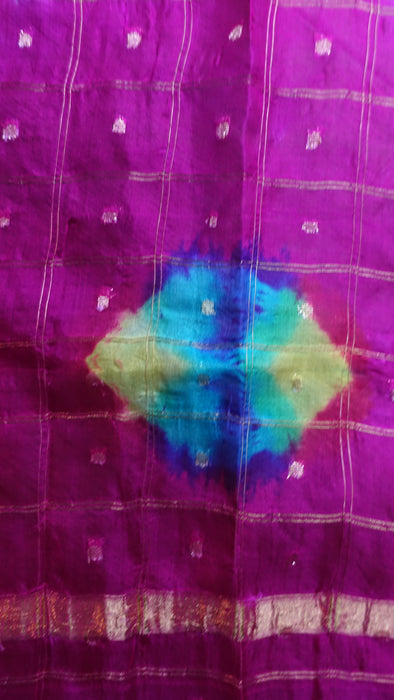Colourful Tie Dye Silk Dupatta - New