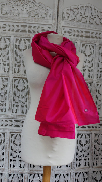 Pink Silk Vintage Dupatta - New