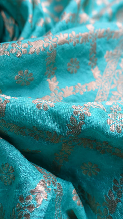 Sea Green And Gold Shawl - New