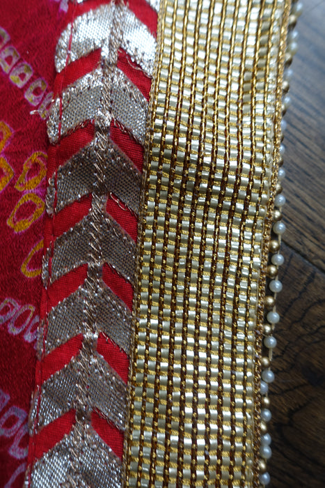 Pink Orange Bandhani Dupatta - New