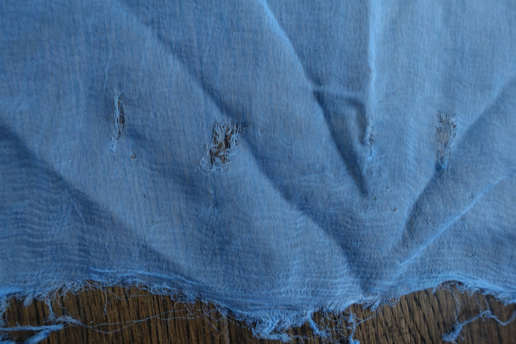Blue Vintage Chiffon Sequinned Dupatta - New