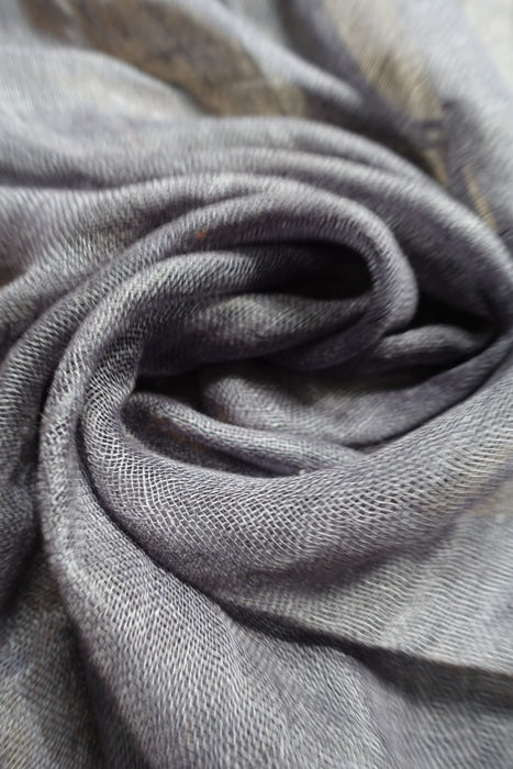 Bluey Grey Linen Blend Scarf - New