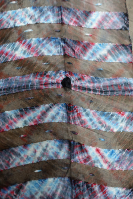 Black Silk Handloom Tie Dye Scarf- New