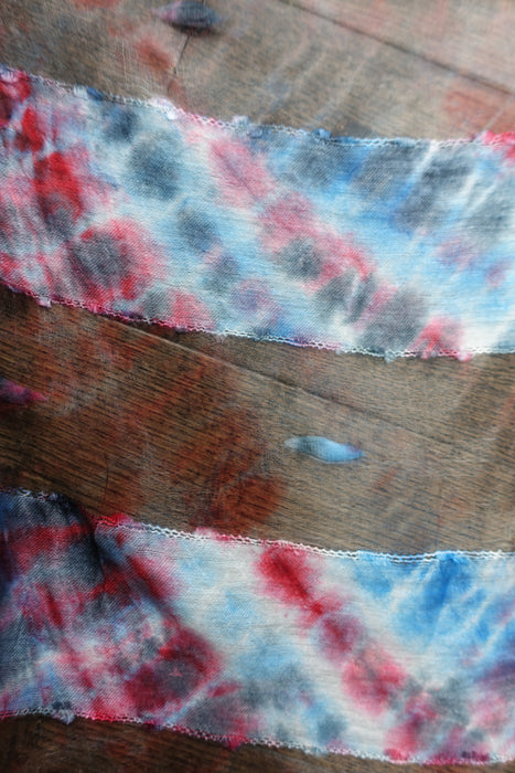 Black Silk Handloom Tie Dye Scarf- New