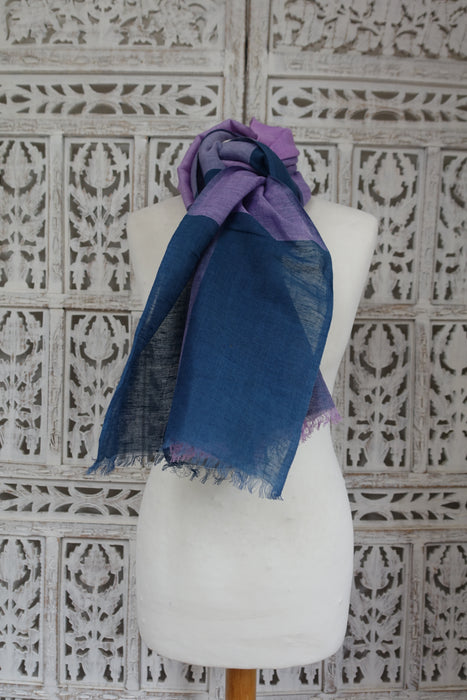 Purple And Light Lilac Scarf - New